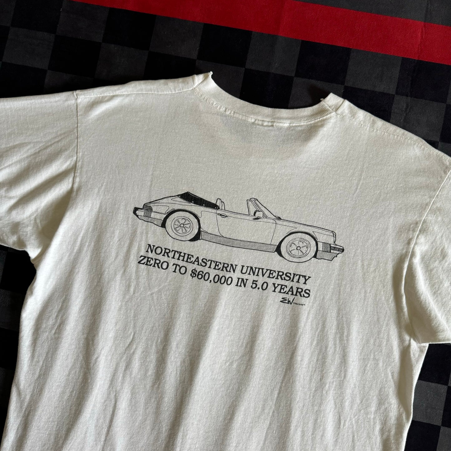 Northeastern Porsche 911 $0-60K White T Shirt