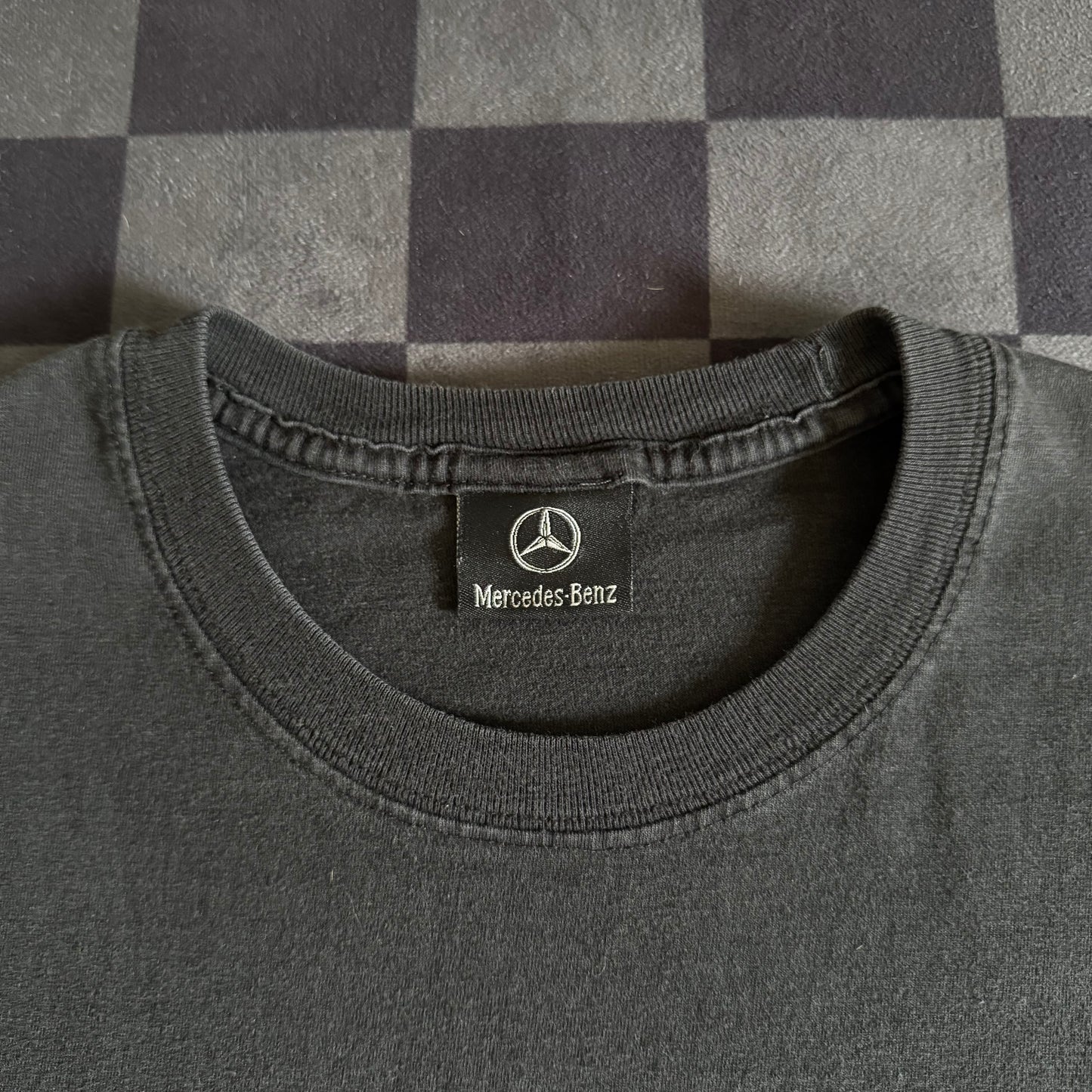 Vintage 90s Mercedes SLR SLS F1 Art Car Black T Shirt Size Large