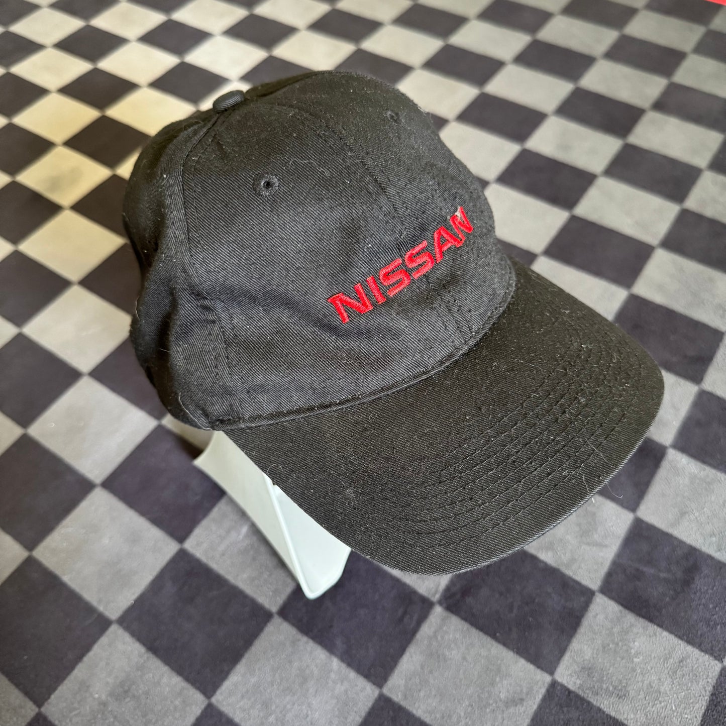 Vintage Nissan Black Strapback Hat Cap