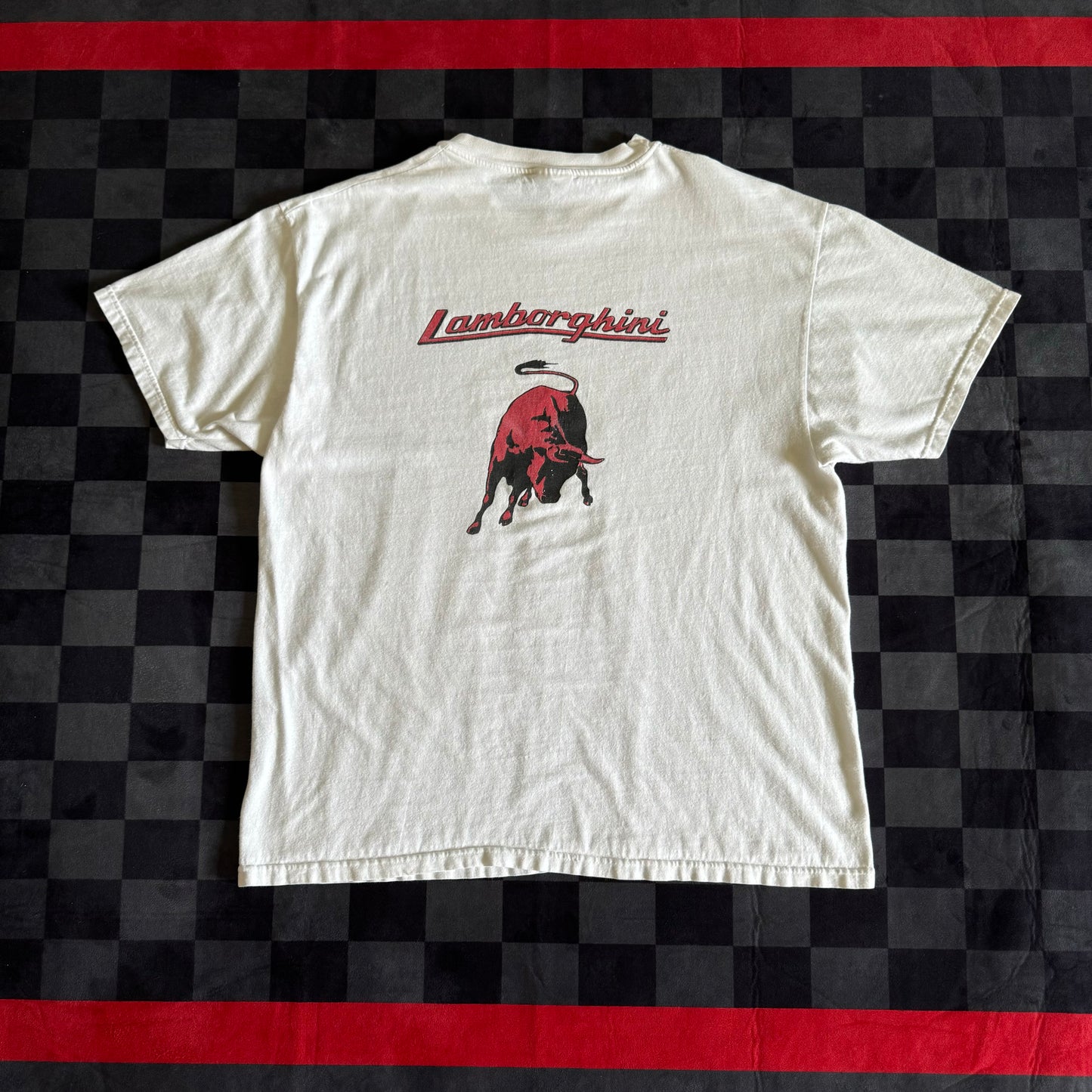 Lamborghini Automobil Ferruccio Italy White T Shirt XL