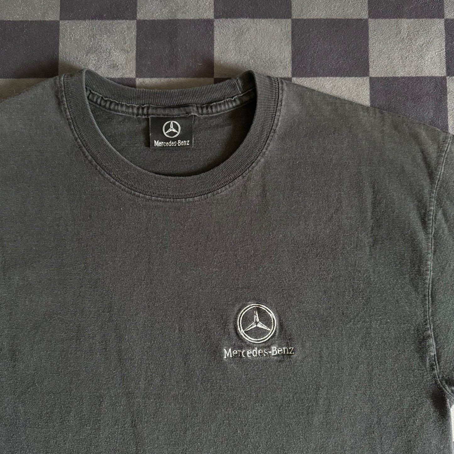 Vintage 90s Mercedes SLR SLS F1 Art Car Black T Shirt Size Large