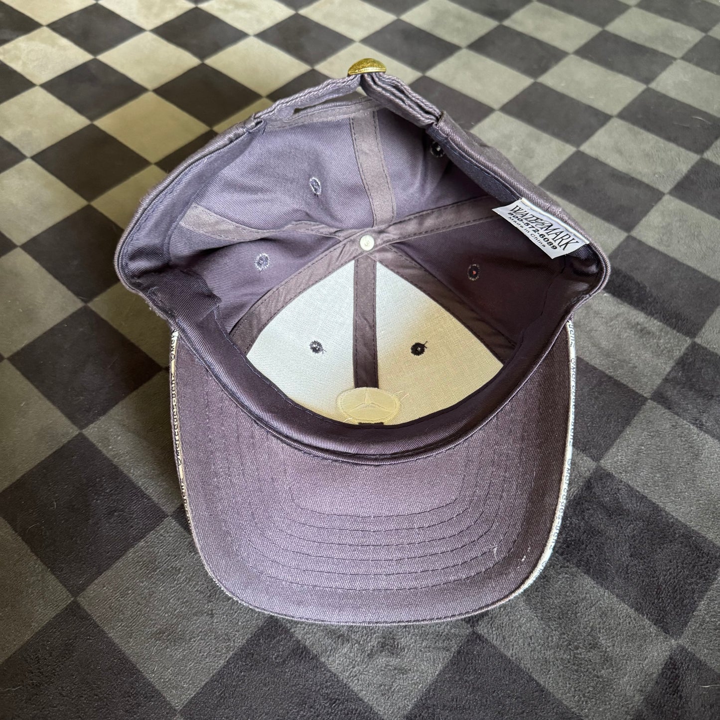 Vintage Mercedes Benz Navy Strapback Hat Cap