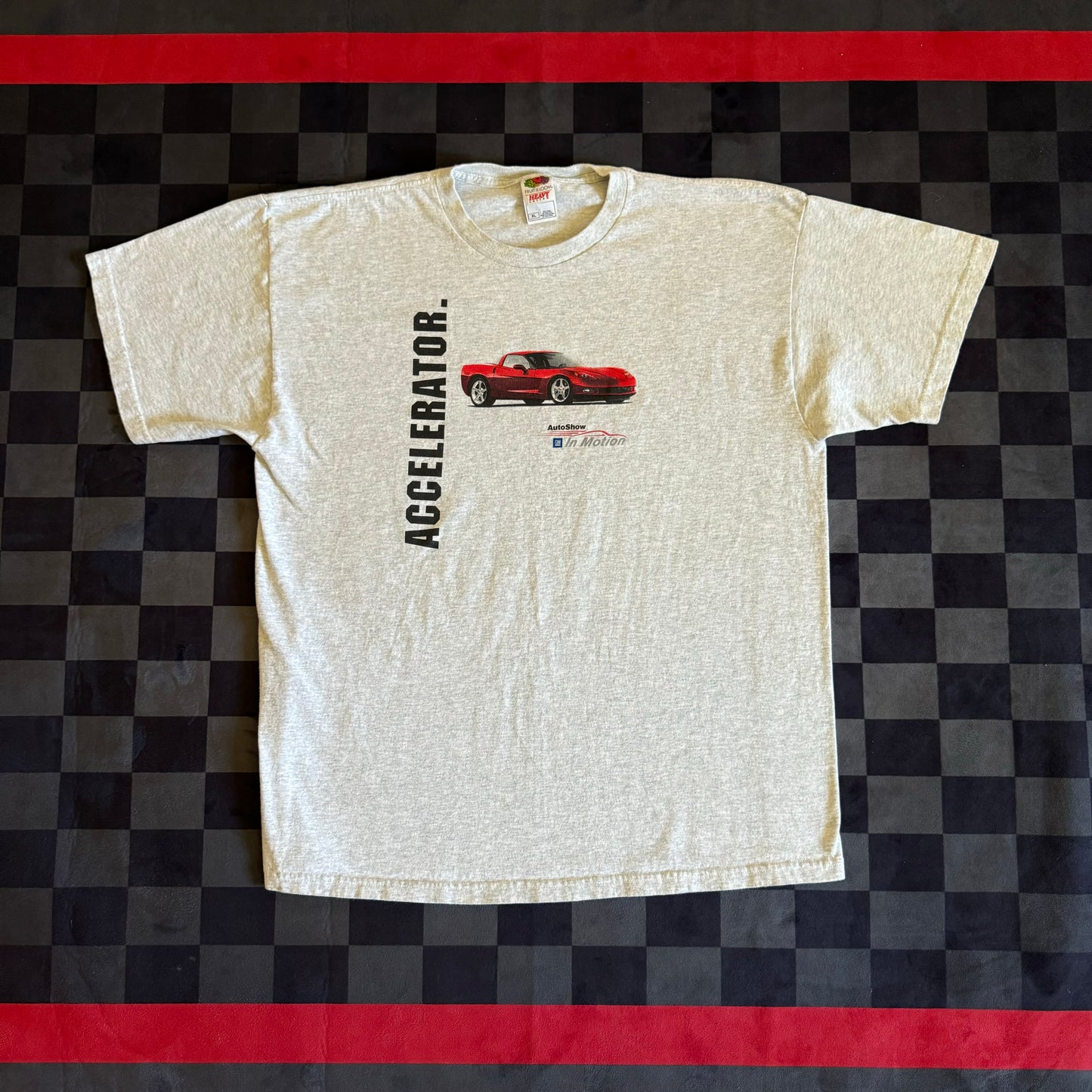 2000s GM AutoShow in Motion Corvette Hummer T Shirt XL