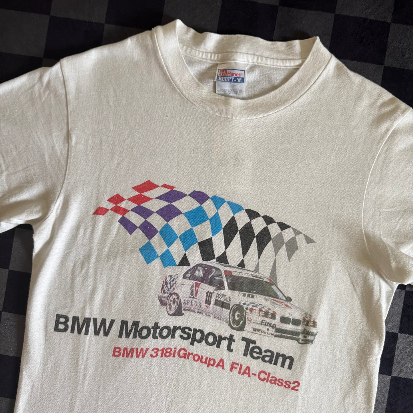 Vintage BMW Motorsport Team FIA-Class 2 T Shirt Medium