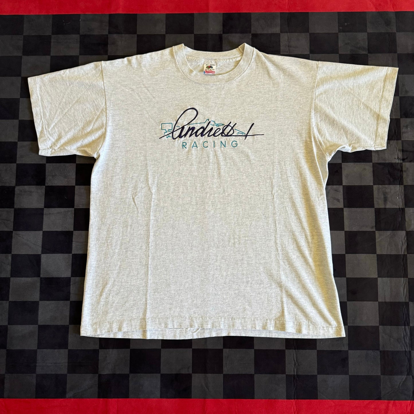 Andretti Racing Embroidered Gray T Shirt XL