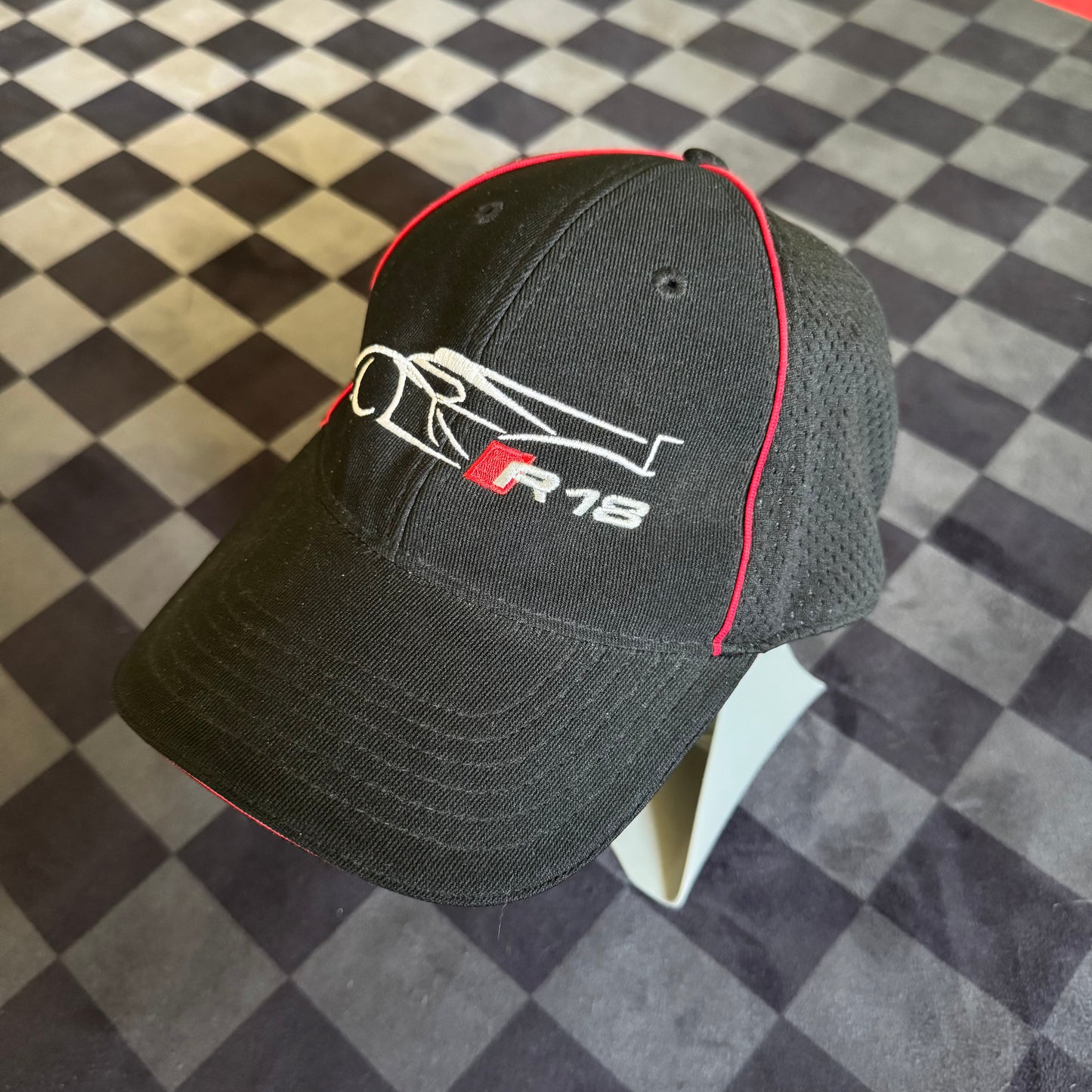 Audi Motorsports R 18 Black Red Hat Cap