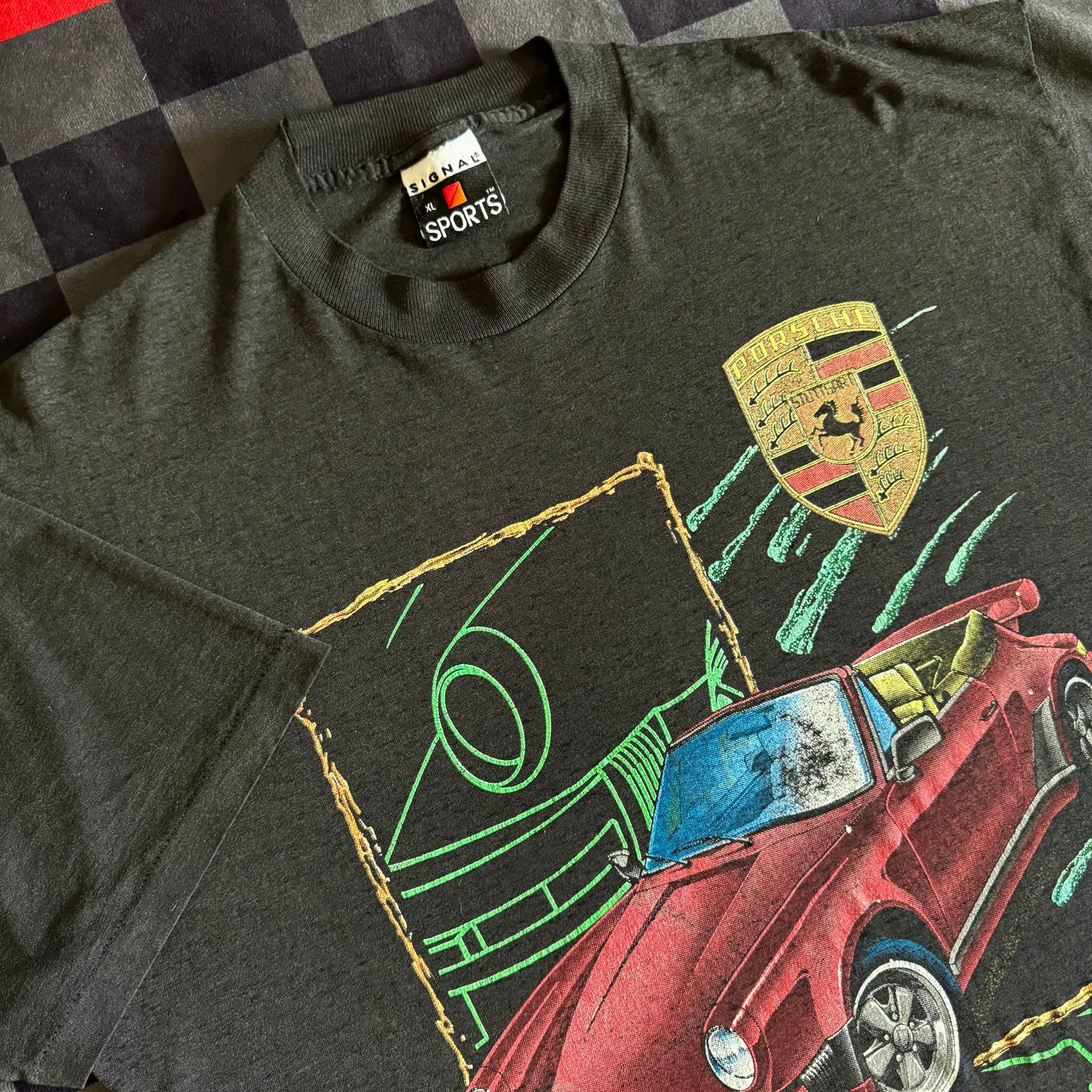 Porsche 911 Cabriolet Black T Shirt XL