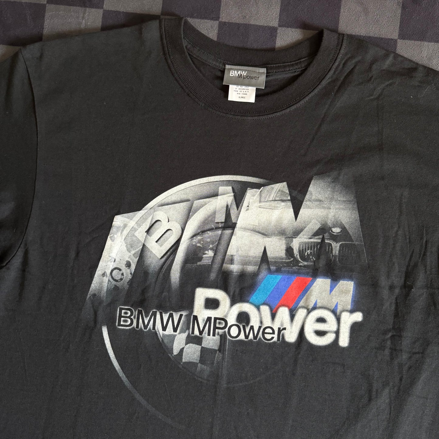 Vintage 90s BMW M Power Black T Shirt Size XL