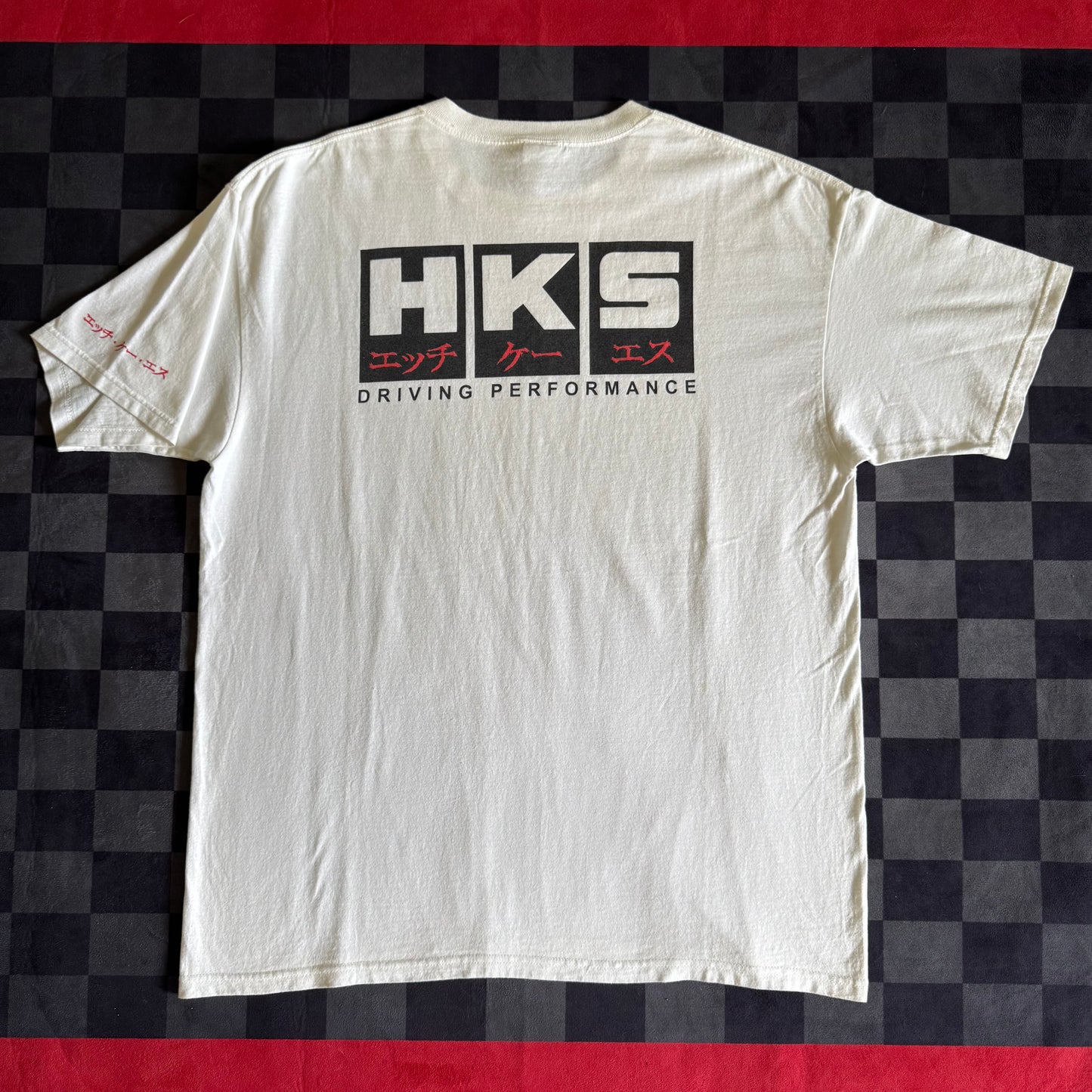 HKS Block Logo White T-Shirt XLarge
