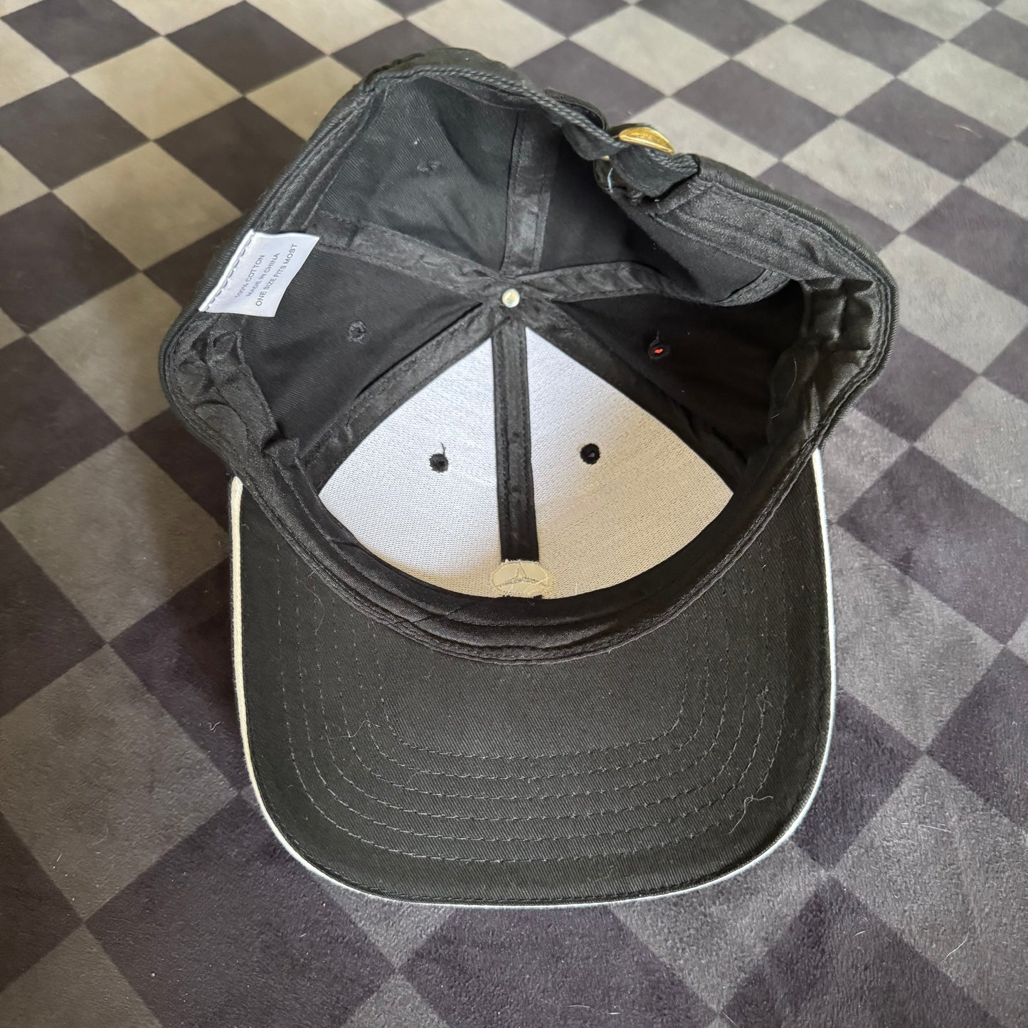 Vintage Mercedes Benz Black Strapback Hat Cap
