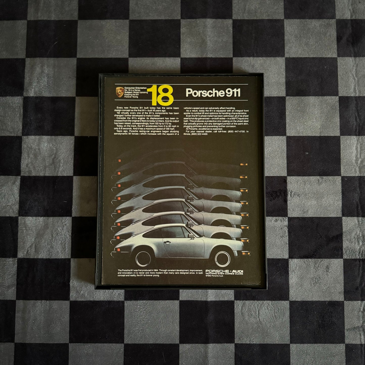 80s Porsche 911 Consumer Orientation Framed Ad