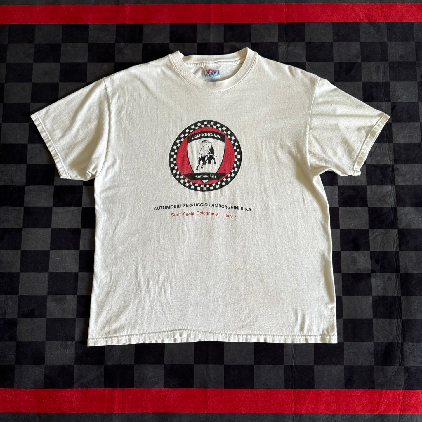 Lamborghini Automobil Ferruccio Italy White T Shirt XL