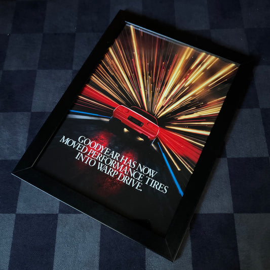 Corvette C4 Goodyear Tires Warp Drive Framed Advertisement