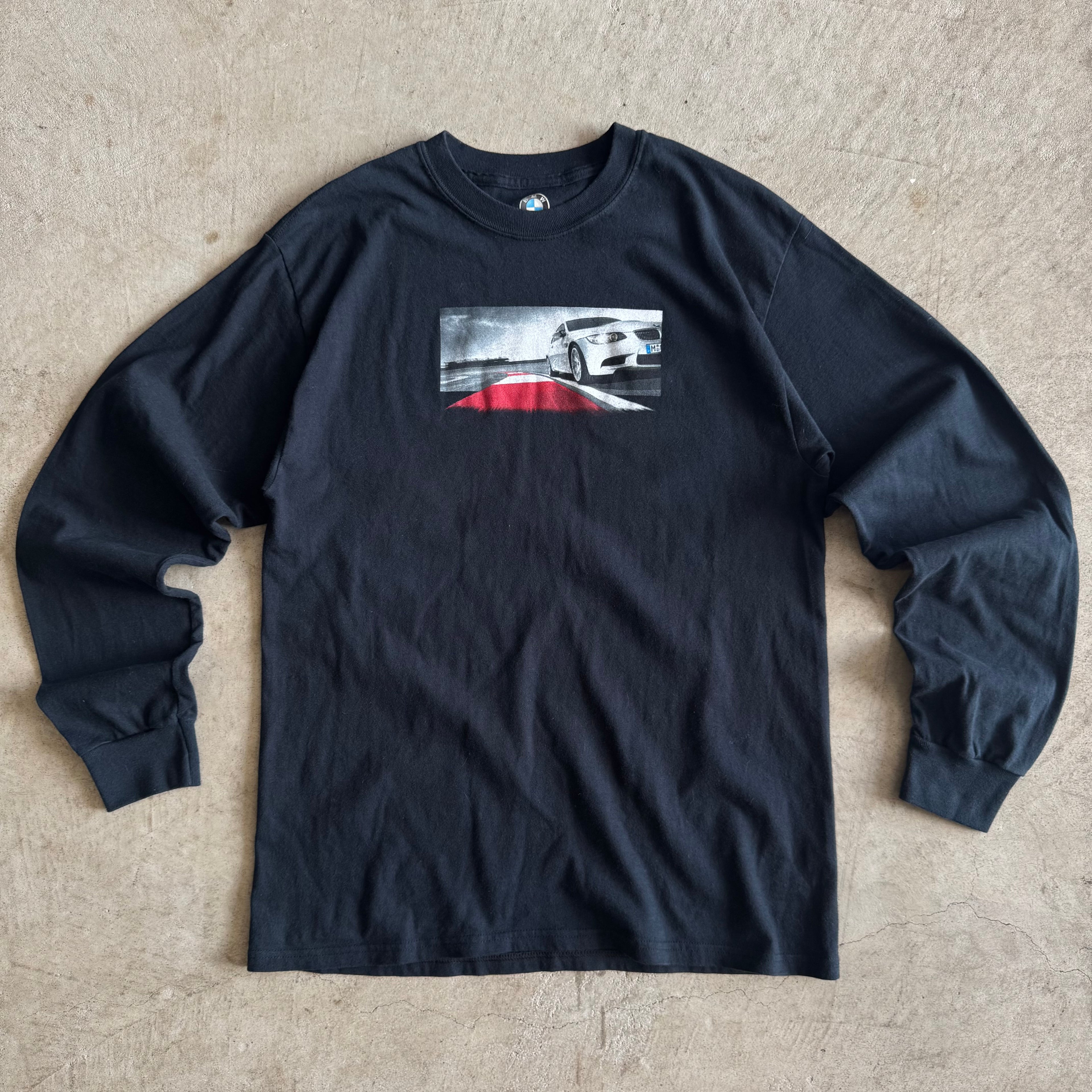 2000s BMW Performance E9X Box Logo Black Longsleeve Shirt (M)