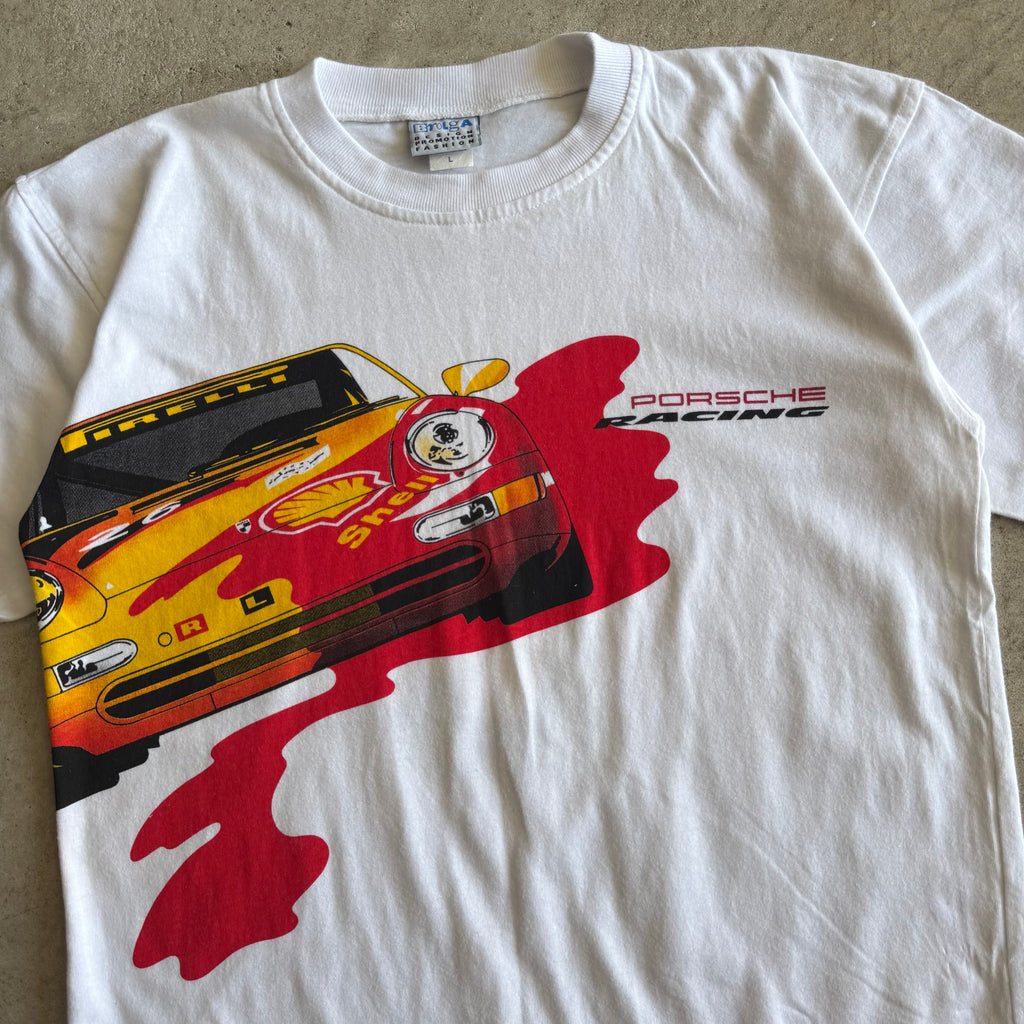 90s Porsche 911 Carrera Supercup White T Shirt (L)