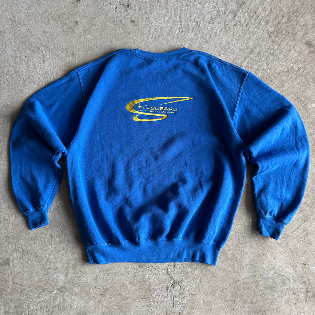 90s Subaru Rally Team Japan Blue Crewneck Sweater (L)