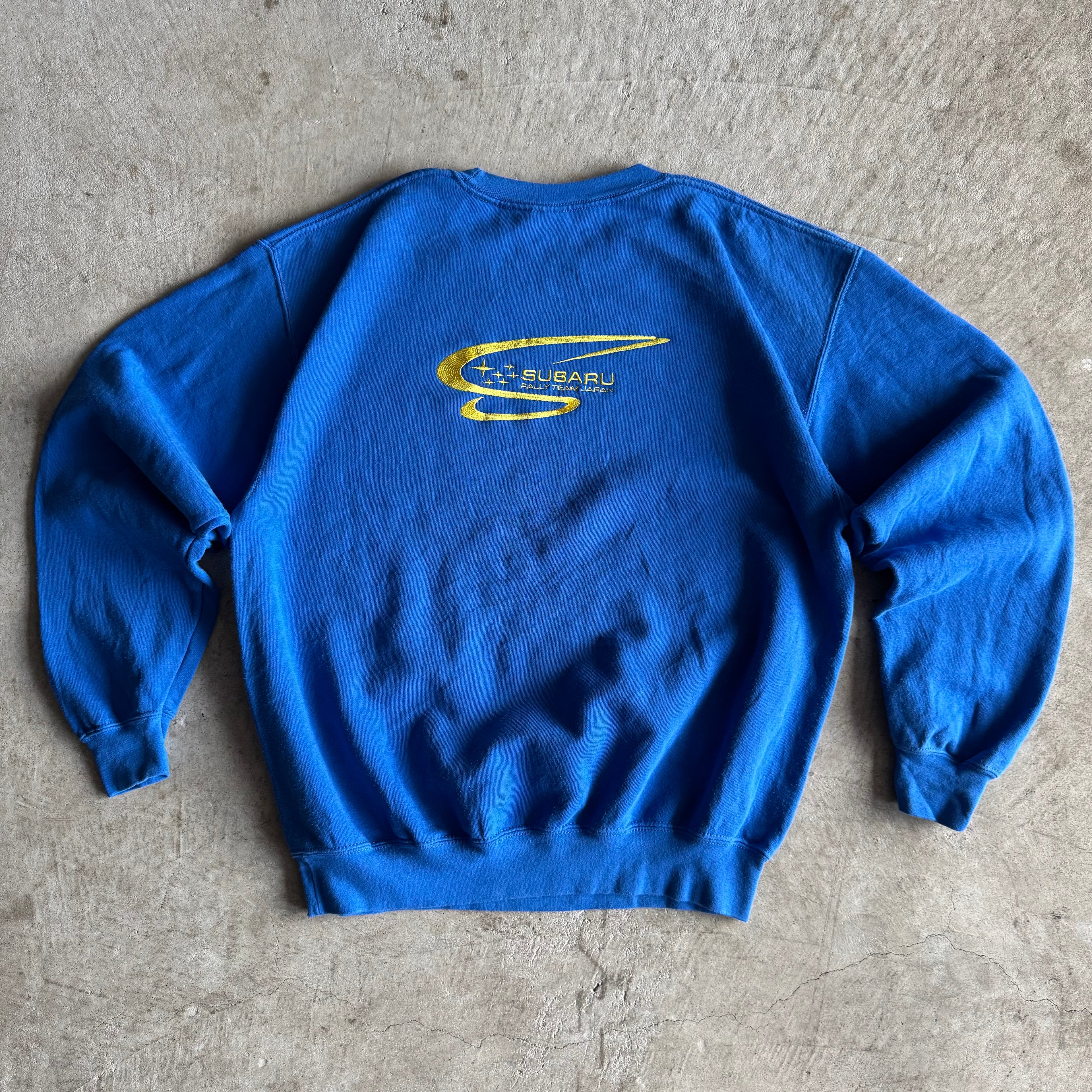 90s Subaru Rally Team Japan Blue Crewneck Sweater (L)