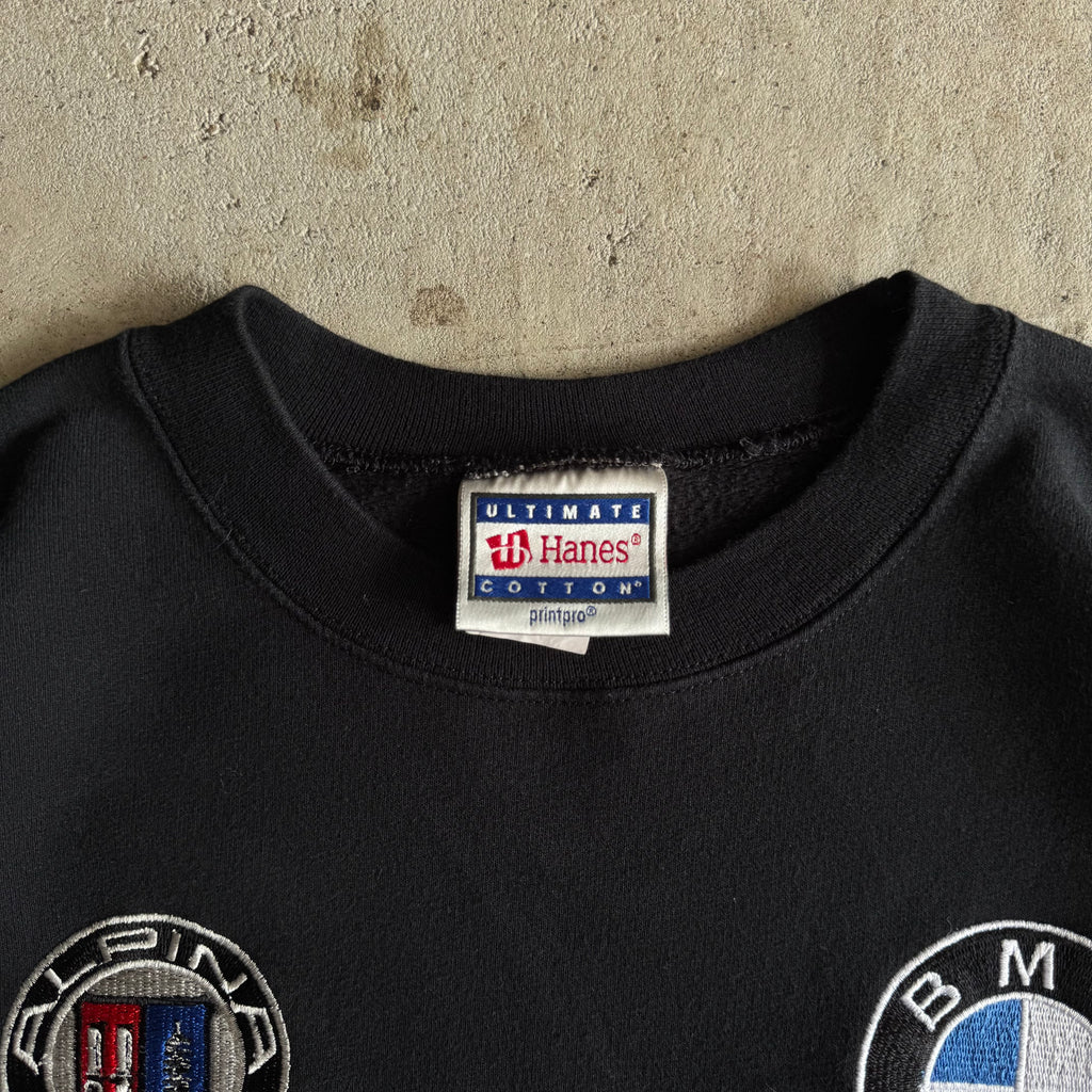 90s BMW Alpina Motorsports Black Crewneck Sweater (S)