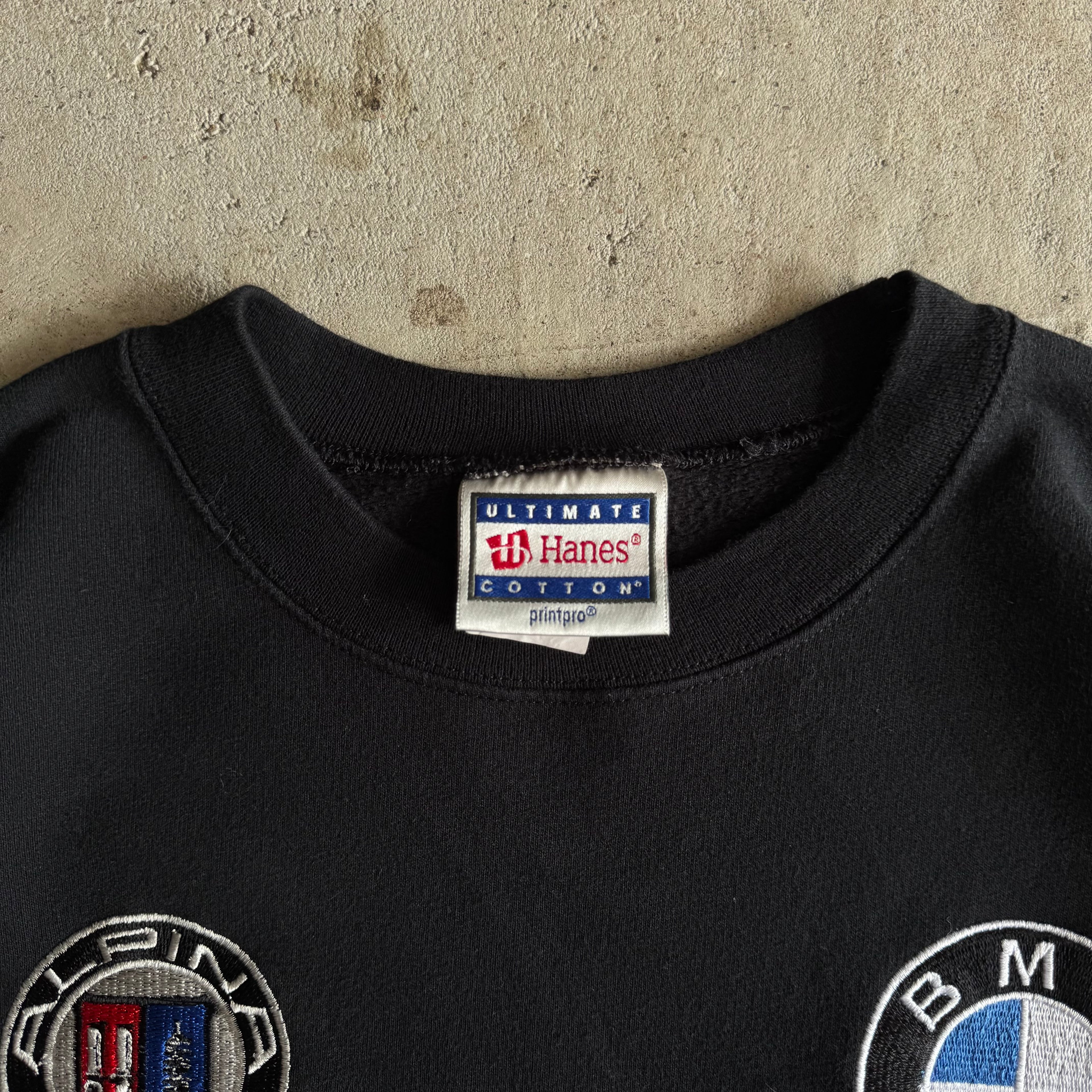 90s BMW Alpina Motorsports Black Crewneck Sweater (S)