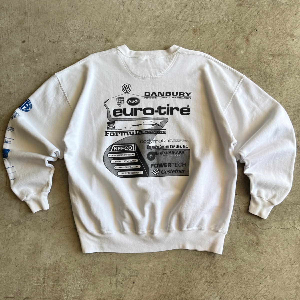 1997 Porsche GT1 CVR Racing into Spring White Crewneck Sweater (XL)