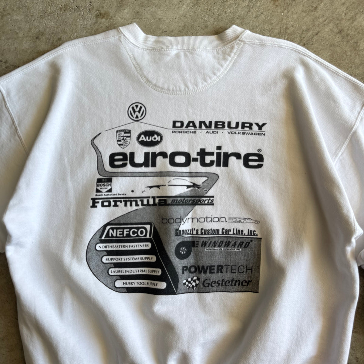 1997 Porsche GT1 CVR Racing into Spring White Crewneck Sweater (XL)
