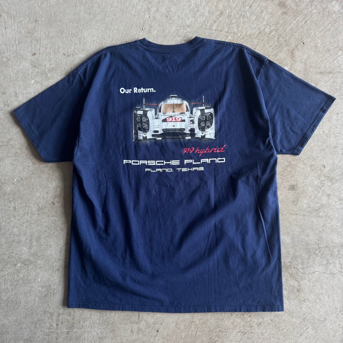2010s Porsche Plano Texas 919 Hybrid Navy T Shirt (XXL)