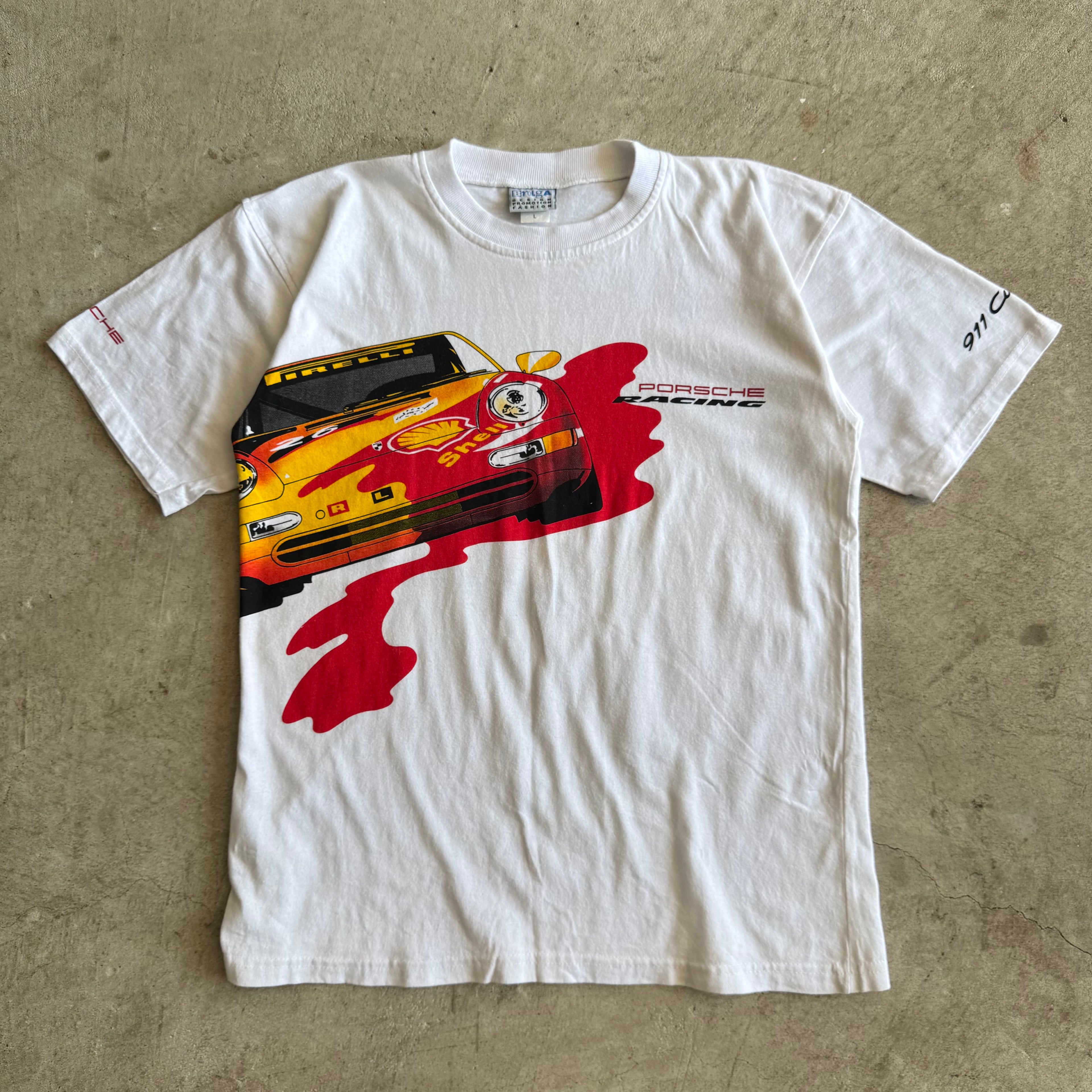 90s Porsche 911 Carrera Supercup White T Shirt (L)