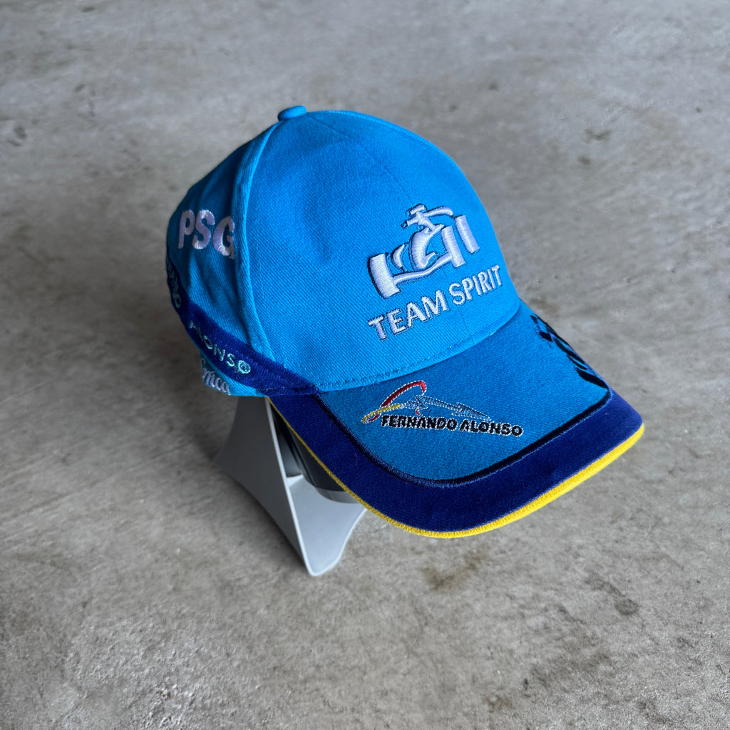 2000s Fernando Alonso F1 Team Spirit Blue Cap Hat