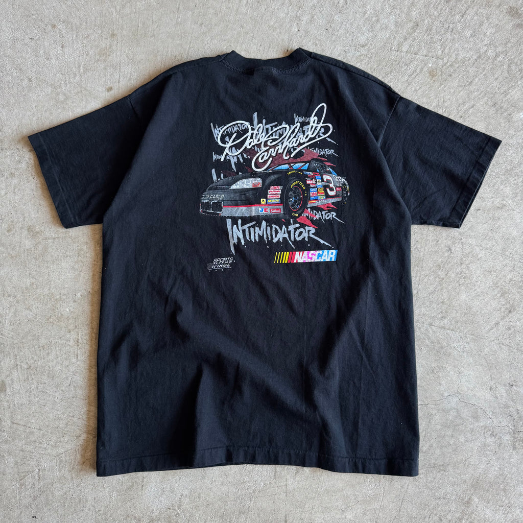 90s Dale Earnhardt Intimidator NASCAR Black T Shirt (XL)