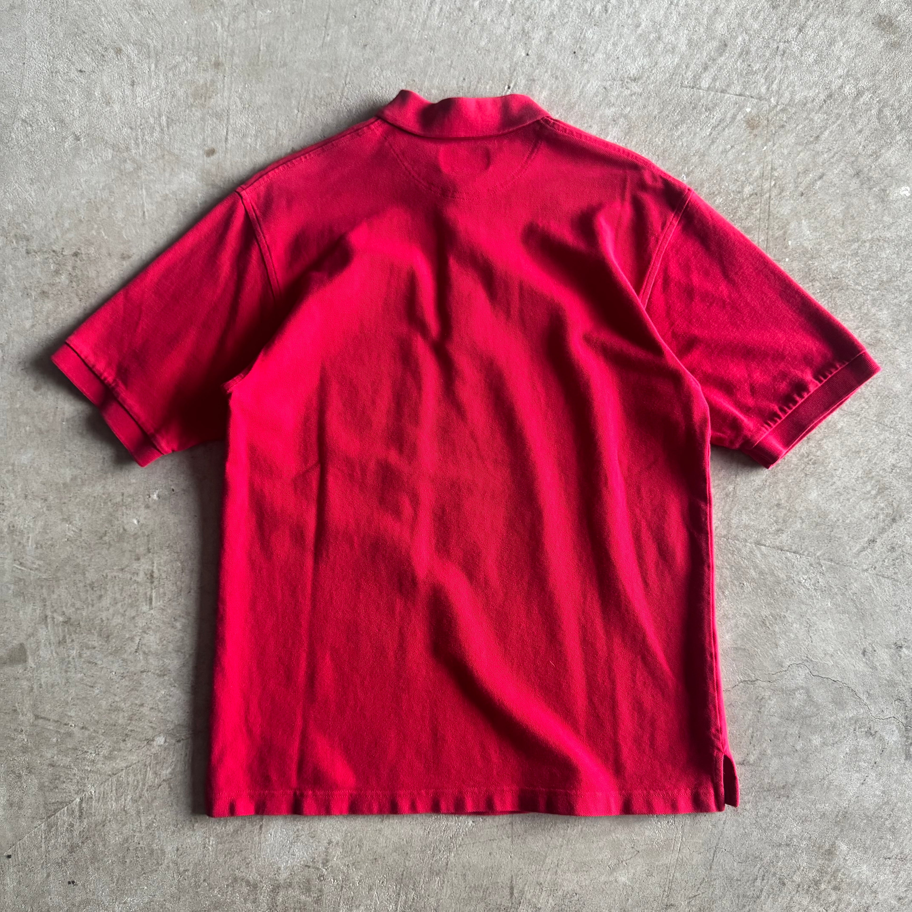 Vintage 90s Porsche 911 Red Polo Top Shirt Size Medium