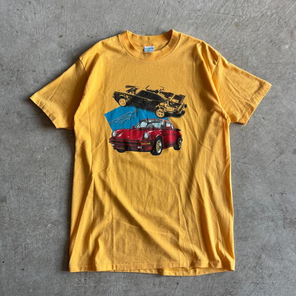 80s Porsche 911 Carrera 930 Yellow T Shirt (L)