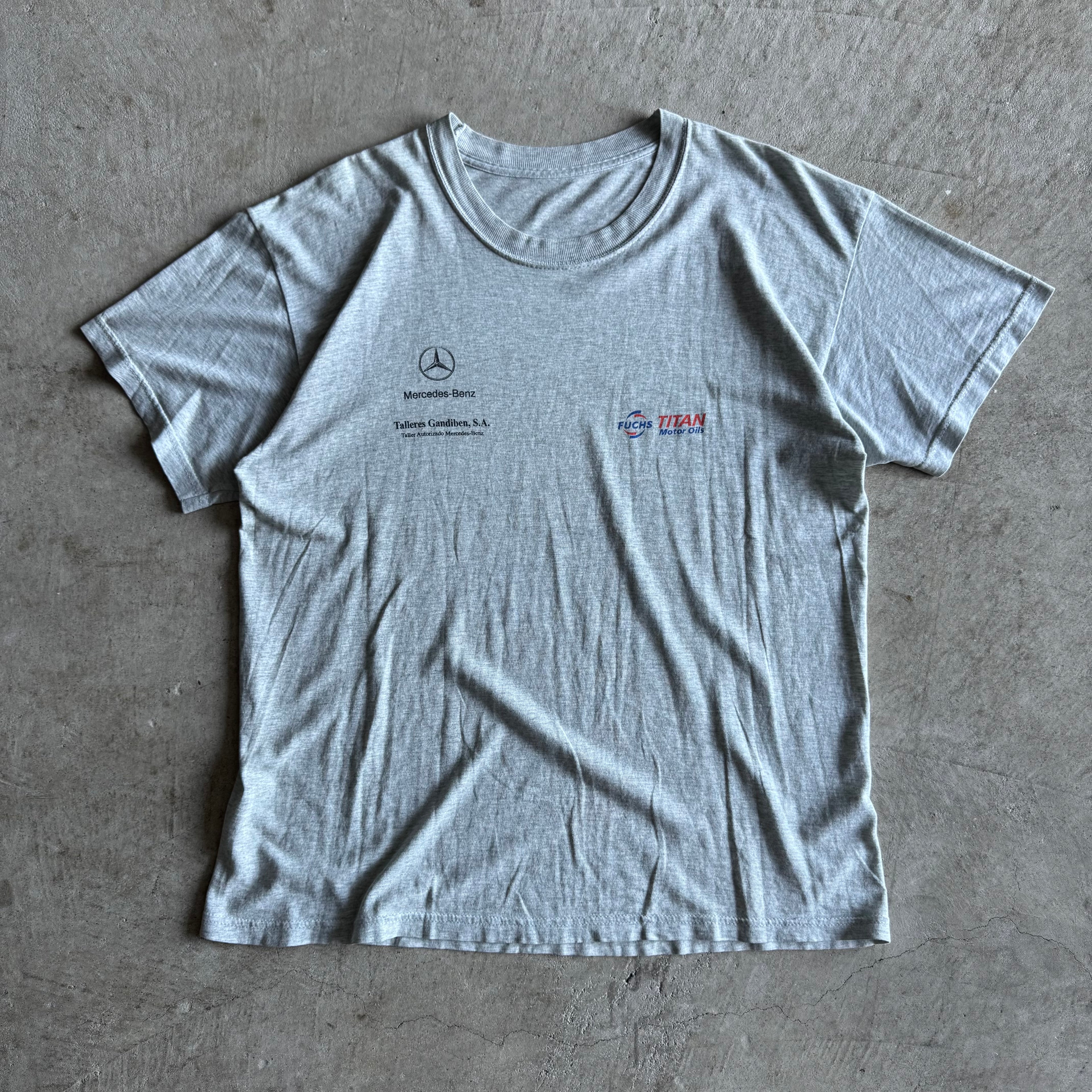 Vintage Mercedes-Benz CLK DTM Dealership Grey T Shirt Size Large