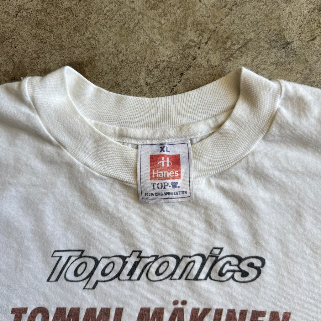 90s Tommi Makinen Toptronics Rally Championship Cover White Shirt (XL)
