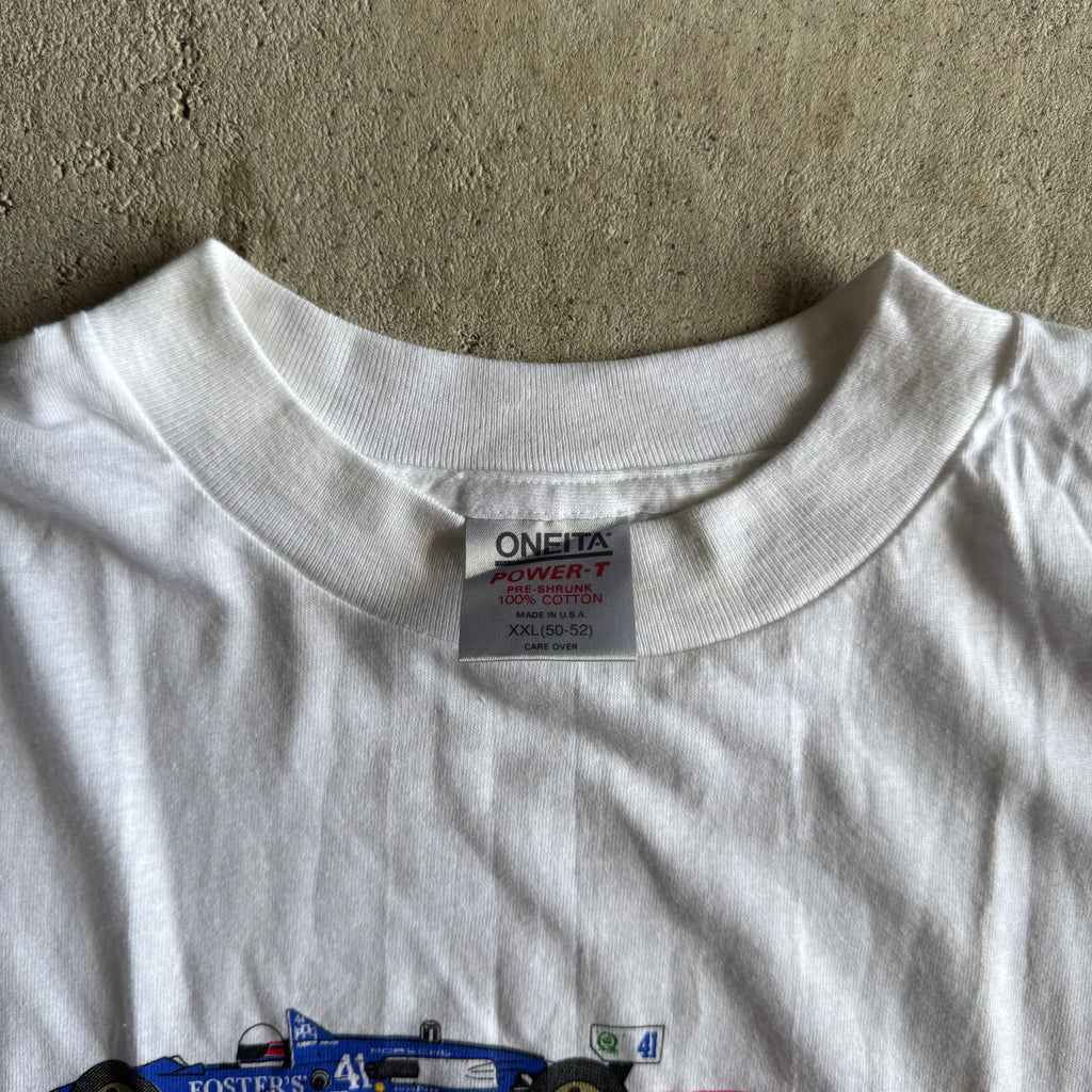 80s Porsche Foster's Indy Racing White T Shirt (XXL)
