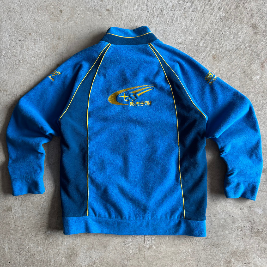 90s Subaru World Rally Team Blue Fleece Jacket (M)