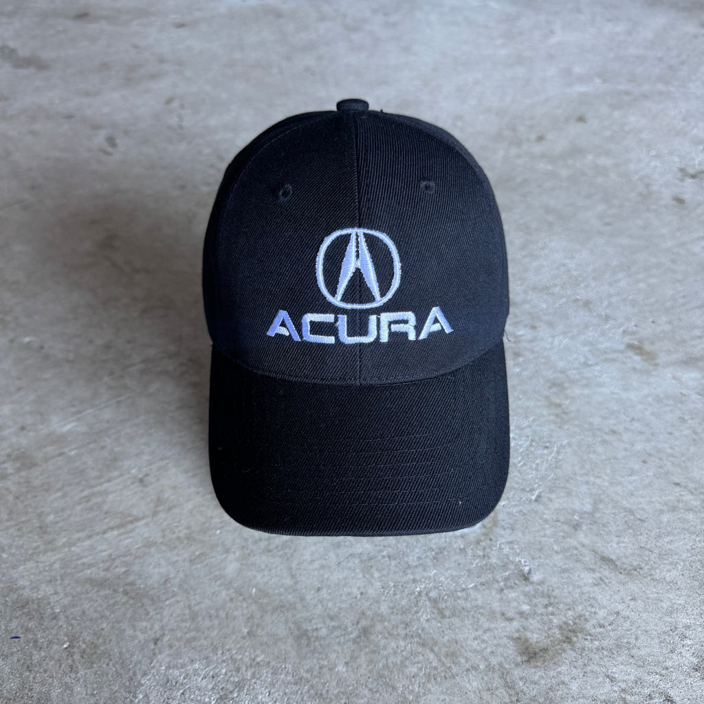 90s Acura Embroidered Black Strapback Hat