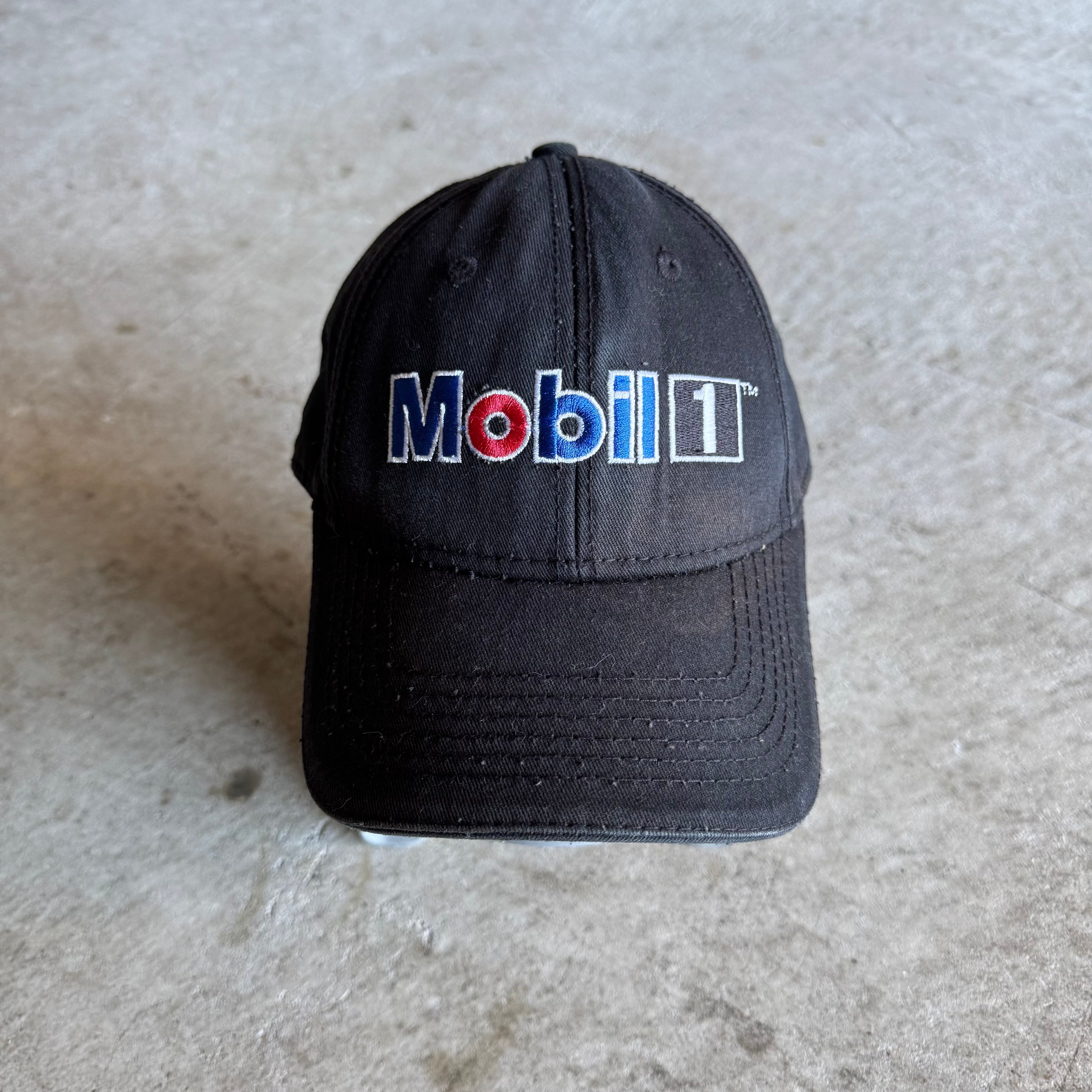 Vintage 90s Mobil 1 Factory Fill Dad Cap Hat