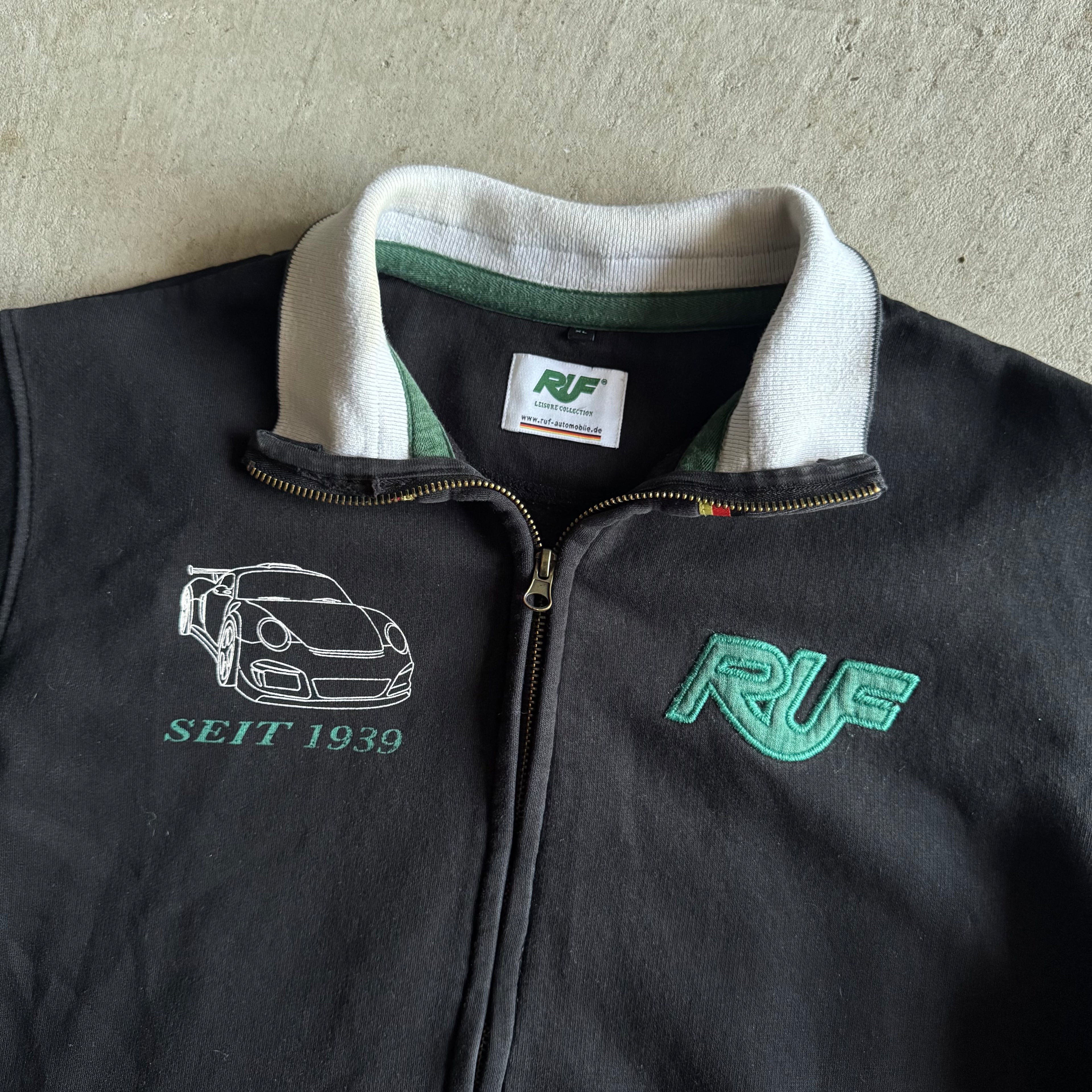 Vintage RUF Porsche SEIT 1939 Black Jacket Size XL