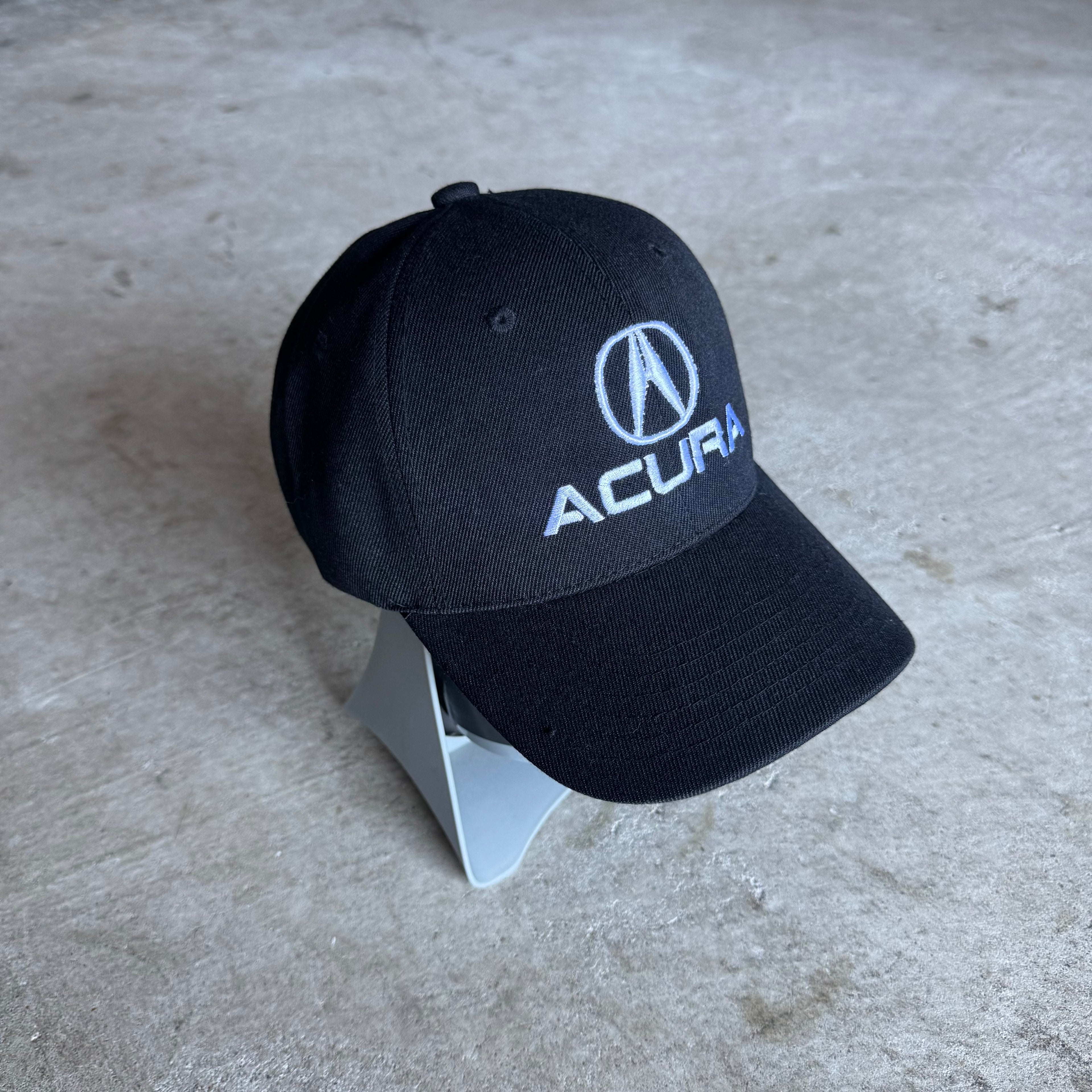 90s Acura Embroidered Black Strapback Hat