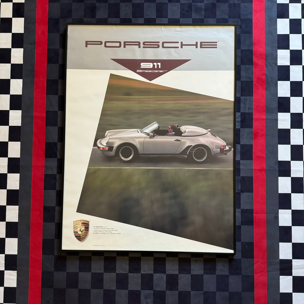 80s Porsche Dealership Showroom 911 Carrera Speedster Poster