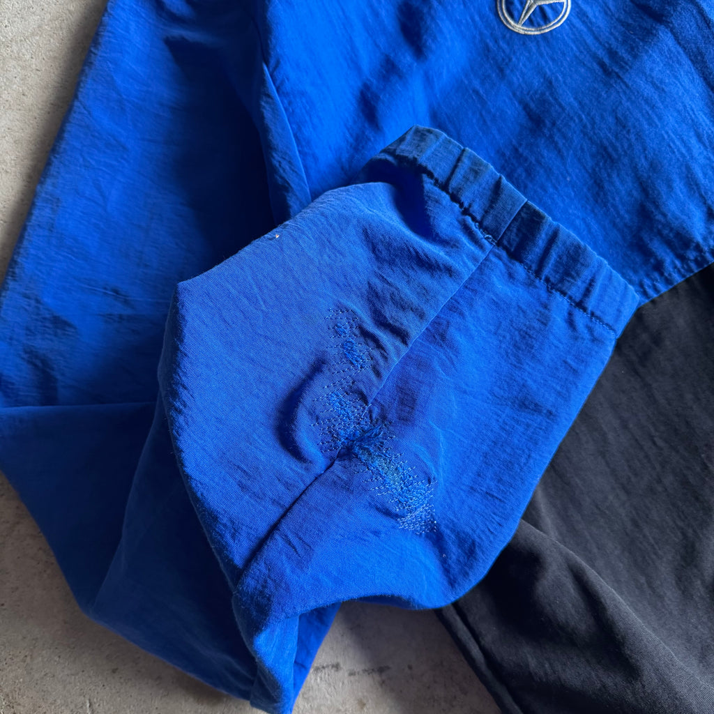 90s Mercedes Benz Black Blue 3M Work Jacket (XL)