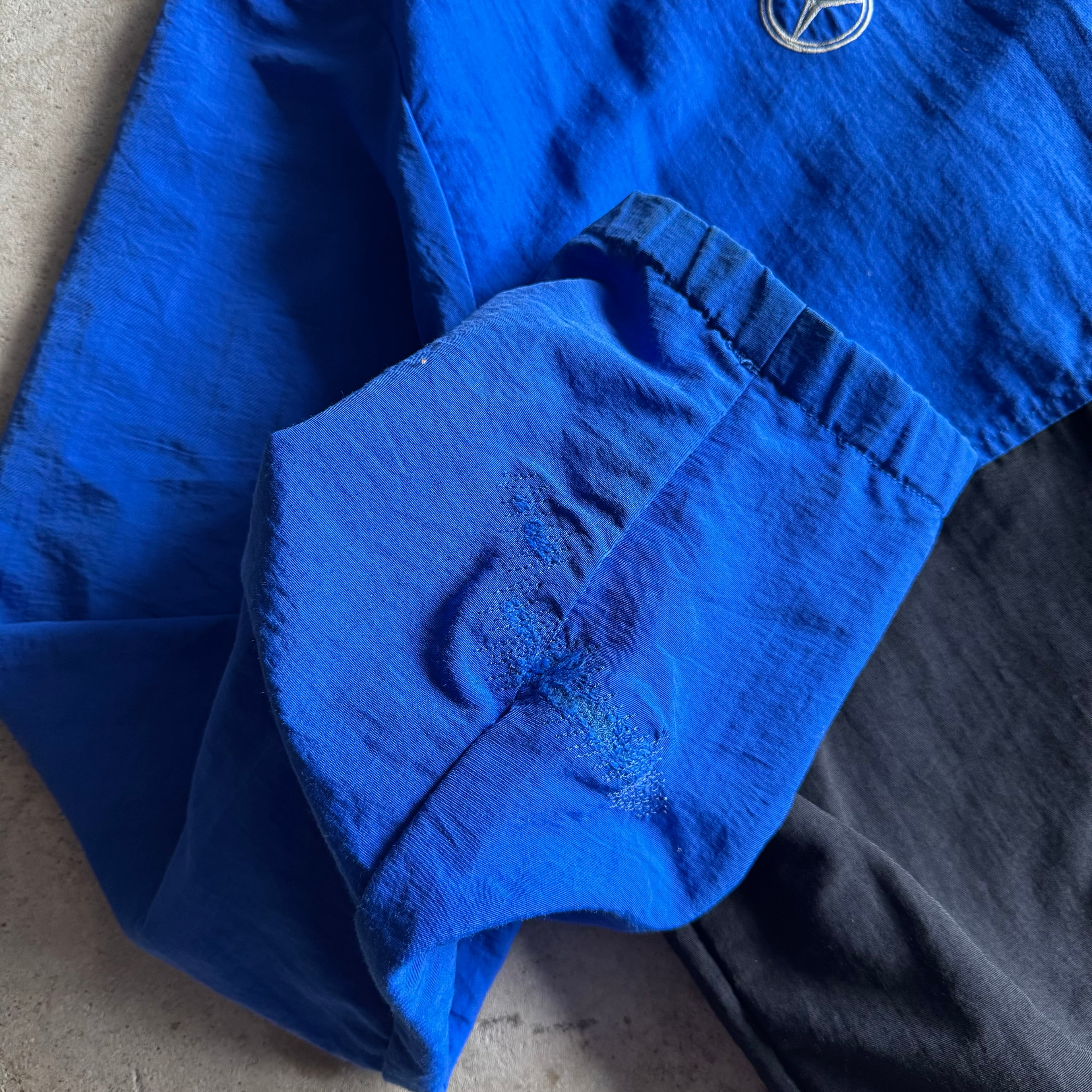 90s Mercedes Benz Black Blue 3M Work Jacket (XL)