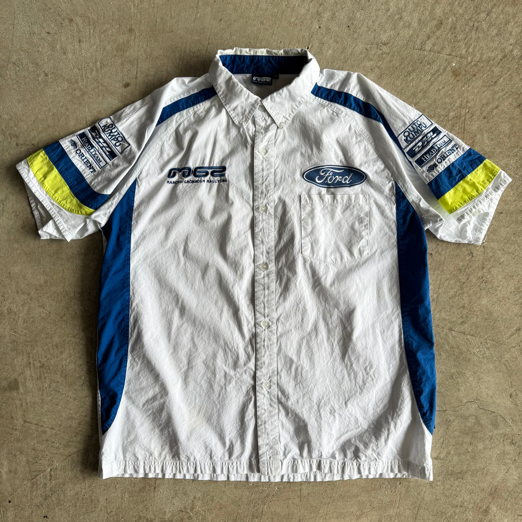 2000s Ford Marcus Gronholm Rallying Team Button Up Shirt (L) (Copy)