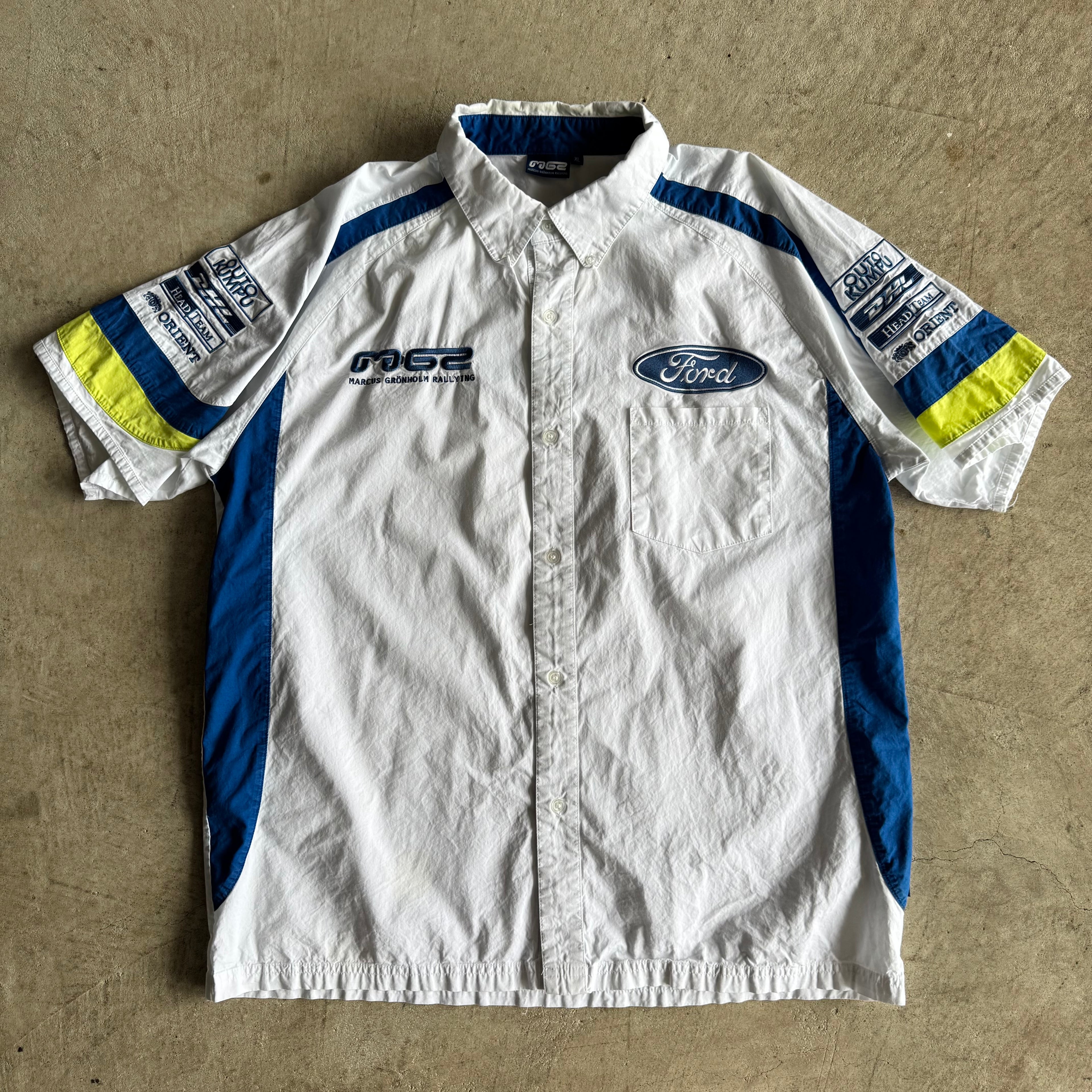 2000s Ford Marcus Gronholm Rallying Team Button Up Shirt (L) (Copy)