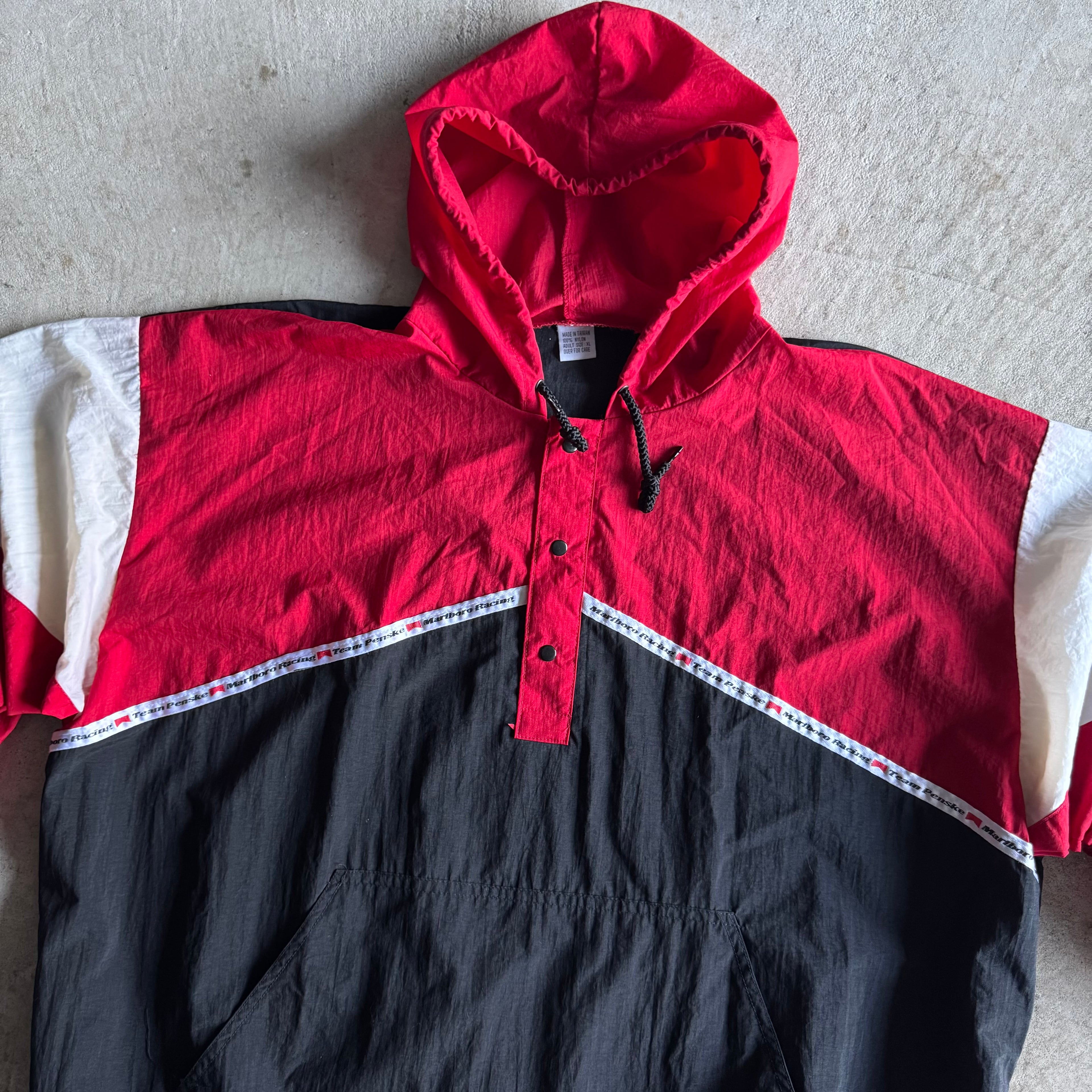 Vintage 90s Marlboro Team Penske Indy Racing Anorak Jacket Size XL