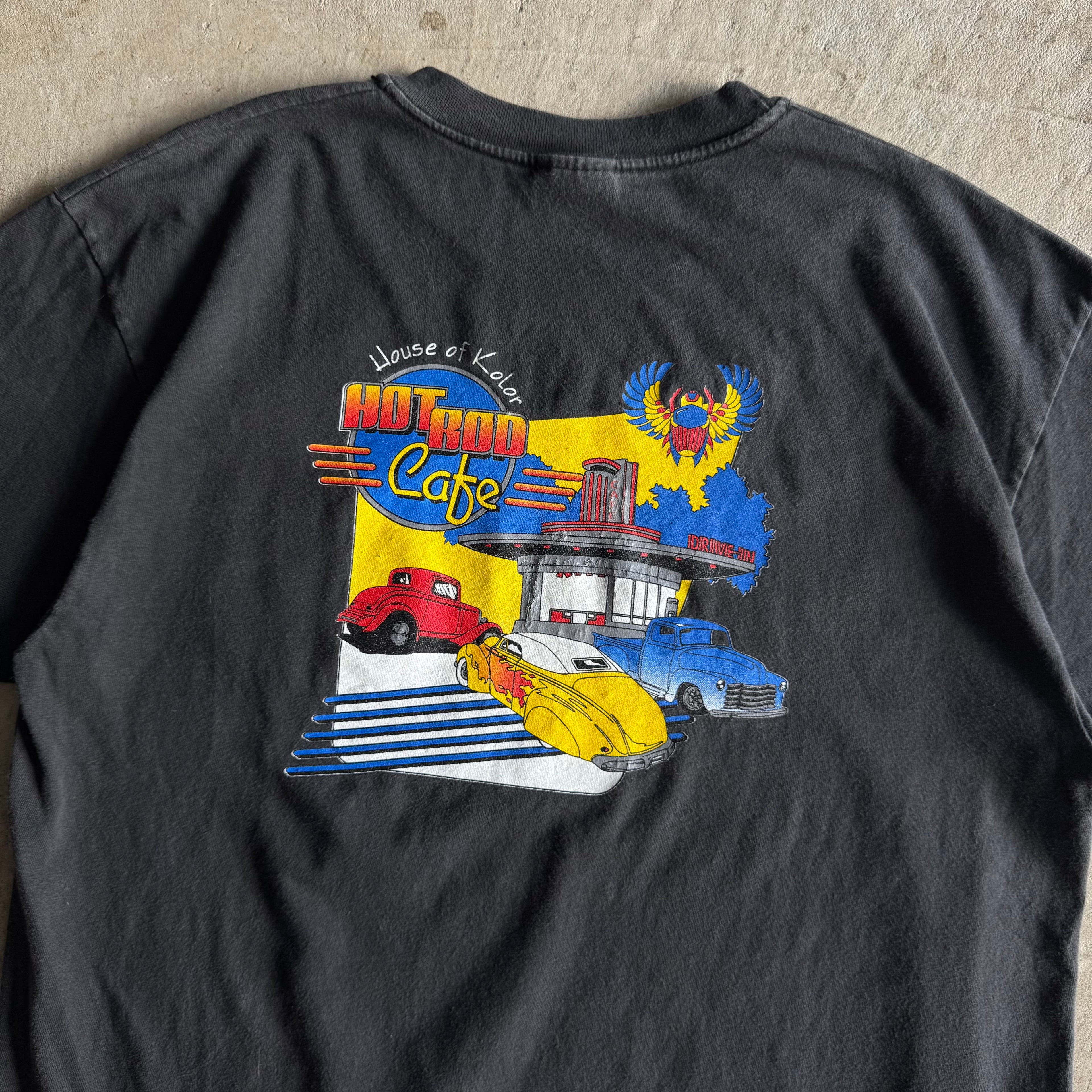90s House of Kolor Hot Rod Black T Shirt (L)