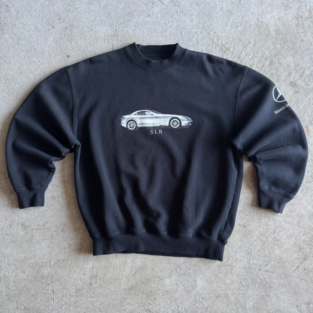 Vintage 2000s Mercedes-Benz SLR McLaren Bilskadesenter Pullover Sweater Size Large
