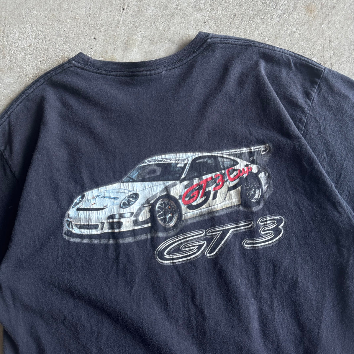 2000s Porsche Motorsport 997 GT3 Cup Car Black T Shirt (L)