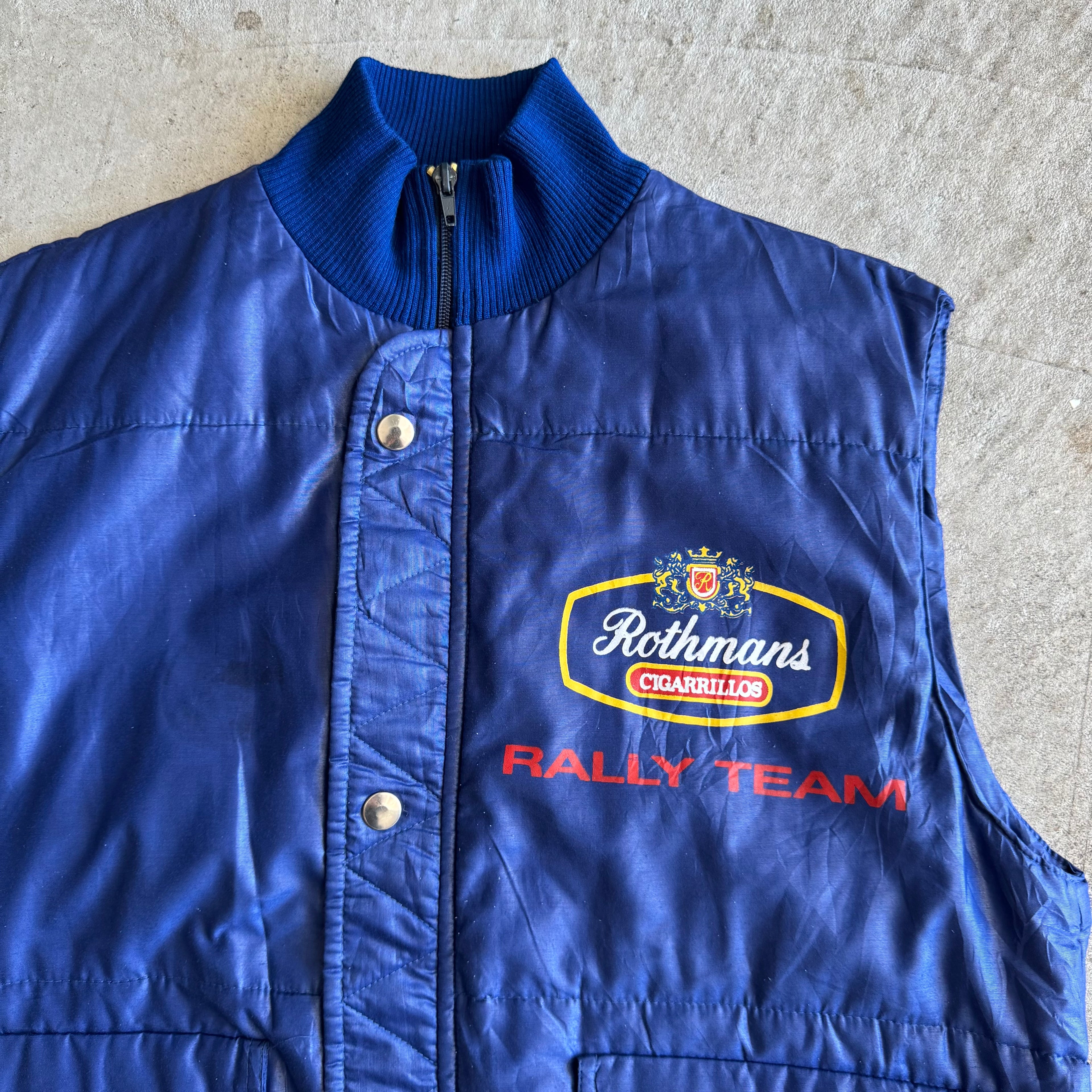 90s Rothmans Racing Rally Team Navy Vest Jacket (L)