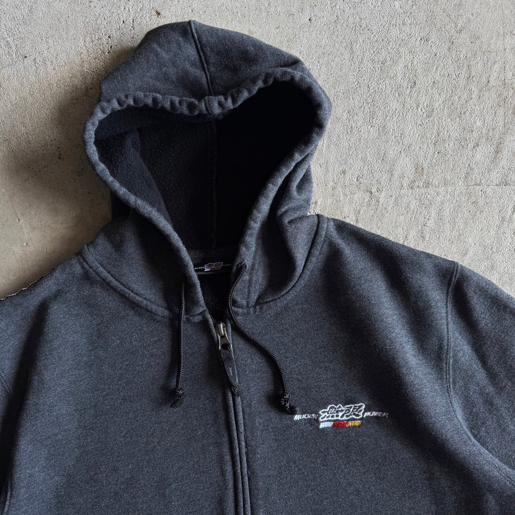 90s Mugen Power Honda Racing Grey Hooded Jacket (L)